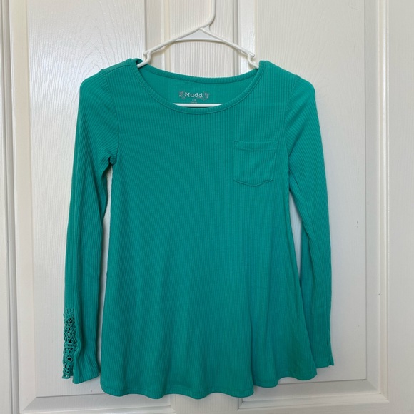 teal long sleeve top - Picture 1 of 3